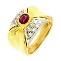 Anello Damiani Donna in Oro giallo Rubino 0.66 Ct DA1445A-16 - DA1445A-16